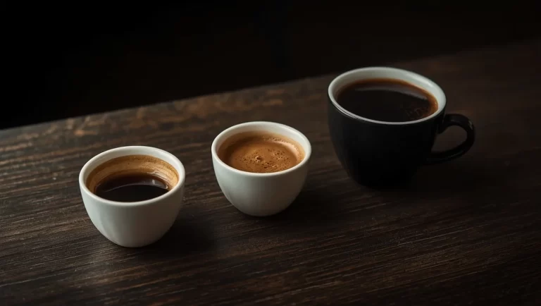 Espresso und schwarze Kaffees